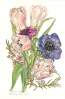Fleurs - Tulipe - Anemone - Illustration - CPM - Carte Neuve - Voir Scans Recto-Verso - Blumen