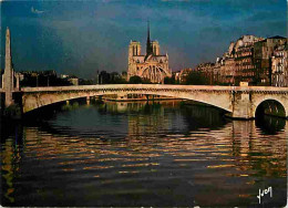75 - Paris - Cathédrale Notre Dame - Le Pont De La Tournelle Sur La Seine Et L'Abside De Notre-Dame - Vue De Nuit - Cart - Notre Dame Von Paris