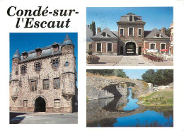 59 - Condé Sur Escaut - Multivues - L'Hôtel De Bailleul - La Porte Vautourneux - Les Remparts - CPM - Voir Scans Recto-V - Conde Sur Escaut