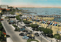 33 - Arcachon - Vue Générale De La Plage - Les Nouveaux Boulevards Promenade - Automobiles - CPM - Voir Scans Recto-Vers - Arcachon