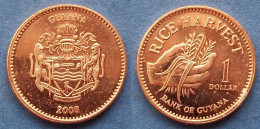 GUYANA - 1 Dollar 2008 "Hand Gathering Rice" KM# 50 Independent Since 1966 - Edelweiss Coins - Guyana