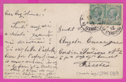 294089 / Italy - Buona Pasqua Bell Little Girl Flowers  PC 1912  USED 5+5 Cent. Victor Emmanuel III , Italia Italie - Storia Postale