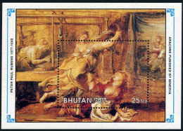 Bhutan 994,MNH.Mi Bl.318. Rubens,1991.Arachine Punished By Minerva. - Bhoutan