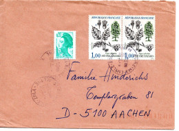 78808 - Frankreich - 1988 - 2@1,00F Rotbuche MiF A Bf REIMS -> Westdeutschland - Briefe U. Dokumente