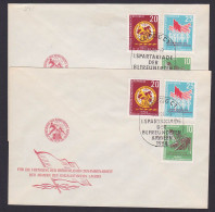 Spartakiade Der Befreundeten Armeen Sozialistische Lager  DDR FDC 657/59, SoSt. Leipzig, 2 Belege - 1950-1970