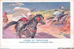 AGTP7-0488-ITALIE - Guerre En Tripolitaine LIBYE TRIPOLI - Cavaliers Arabes Dispersés Par Un Aéroplane Italien - Vicenza