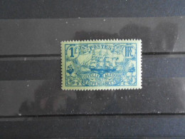 NOUVELLE-CALEDONIE YT 102 VOILIER 1f. Bleu S.vert-jaune* - Unused Stamps