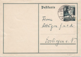 Ganzsache - Postkarte - REICH.1934. 6 + 4 Pf. - P 253 - Brackenheim  24 Jan. 1935 - Tarjetas