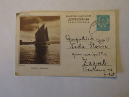 YUGOSLAVIA SHIP ILLUSTRATED POSTAL CARD - Andere & Zonder Classificatie