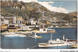 AGTP8-0629-MONACO - Principauté De Monaco - Le Port Et Les Yachts - Au Fond Le Casino De Monte-carlo - Palacio Del Príncipe