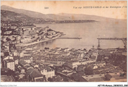 AGTP8-0589-MONACO- Vue Sur Monte-Carlo Et Les Montagnes D'italie  - Panoramische Zichten, Meerdere Zichten