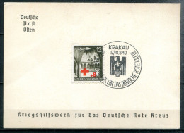 POLOGNE - Gouvernement Général - KRAKAU - 17/18.8.40 - Kriegshilfswerk Für Das Deutsche Rote Kreuz - Generalregierung