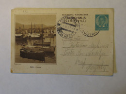 YUGOSLAVIA BOATS ILLUSTRATED POSTAL CARD 1931 - Sonstige & Ohne Zuordnung