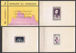 Cambodia 15a-16a-17a Booklet, MNH. Mi Bl103 MH. Apsaras, King Norodom Sihanouk, - Cambogia
