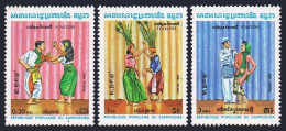 Cambodia 400-402, MNH. Michel 476-478. Folk Dances 1983. - Cambodja