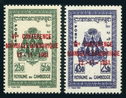 Cambodia 99-100, MNH. Michel 130-131. World Conference Of Buddhism, 1961. - Kambodscha