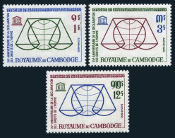 Cambodia 126-128, MNH. Mi 160-162. UNESCO-15, 1963. Declaration Of Human Rights. - Kambodscha