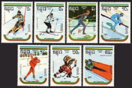 Cambodia 946-952,953,MNH.Michel 1024-1030,Bl.165. Olympics Albertville-1992. - Cambogia