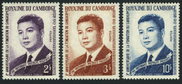 Cambodia 138-140, MNH. Michel 181-183. Prince Norodom Sihanouk, 1964. - Cambogia