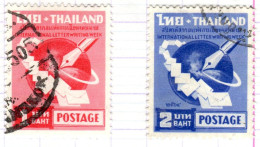 T+ Thailand 1961 Mi 379-80 Briefwoche - Thaïlande