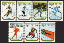 Cambodia 946-952,MNH.Michel 1024-1030. Olympics Albertville-1992.Slalom,Ski Jump - Kambodscha