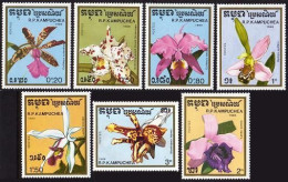 Cambodia 898-904,MNH.Michel 976-982. Flowers 1988:Orchids. - Cambogia