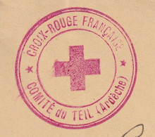 Lettre Obl 1941 .- Cachet CRF Comité Du Teil (Ardèche) - 1921-1960: Modern Tijdperk