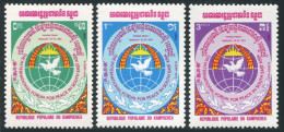 Cambodia 477-479, MNH. Michel 557-559. Peace-Southeast Asia: Forum 1984. - Cambodia
