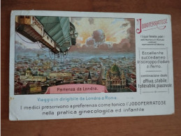 PUBBLICITARIA TONICO JODOFERRATOSE MEDICINALE -VIAGGIO IN DIRIGIBILE DA LONDRA A ROMA - Publicité