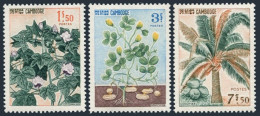 Cambodia 149-151, MNH. Michel 192-194. Cotton, Peanut Plants, Coconut Palm,1965. - Cambogia