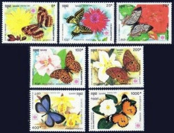 Cambodia 1175-1181,MNH.Michel 1253-1259. PHILANIPPON-1991,Butterflies,Flowers. - Cambodja