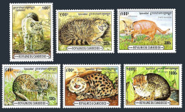 Cambodia 1491-1496,MNH.Michel 1569-1574. Wild Cats 1996.Felis Lilyca,Geoffroyi, - Cambodge