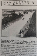 1905 LES SPORTS À LYON - COURSE DE COTE DU " LYON=SPORT " - AUTOMOBILE CLUB DU RHONE - COURSES DE CHEVAUX - Altri & Non Classificati