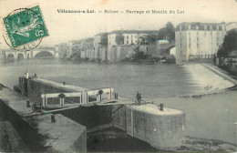 VILLENEUVE Sur  Lot . Ecluse .Barrage Et Moulin Du Lot - Villeneuve Sur Lot