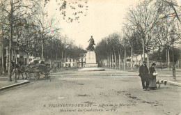 VILLENEUVE Sur LOT . Allées De La Marine . Monument Des Combattants . CPA Animée - Villeneuve Sur Lot