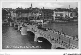 AGYP6-0536-SUISSE - BASEL - Mittlere Rheinbrucke Mit Schifflande  - Other & Unclassified