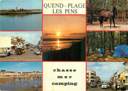 QUEND PLAGE LES PINS . CP Multivues . Chasse Mer Camping - Quend