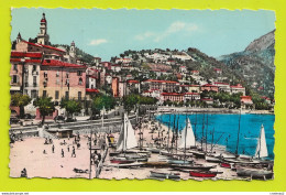 06 MENTON N°14064 Un Coin Du Port Les Plages Et La Ville Voiliers VOIR DOS Et Flamme Du Festival De Menton En 1960 - Menton