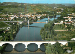 SAINTE FOY LA GRANDE Et PORT SAINTE FOY .  Les Trois Ponts Sur La Dordogne . Vue Aérienne - Autres & Non Classés