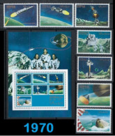 ● SOMALIA 1970 ️֍ APOLLO XI ️֍ Spazio / Luna / Astronauti ️● BF N. 3 ** + Serie ️● Cat. ? ️● Lotto N. 1081 Bis ️● - Somalie (1960-...)