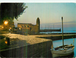 COLLIOURE . Vue De Nuit Sr L'église Et La Jetée - Collioure