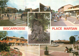 BISCARROSSE . PLACE MARSAN .  CP Multivues - Biscarrosse