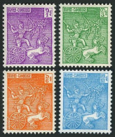 Cambodia 94-96,94A, MNH. Mi 121-124. Krishna In Chariot Khmer Frieze, 1961-1963. - Cambodia