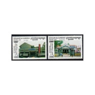 Cambodia 1676-1677,MNH.Michel 1766-1770. Independence Day 1997.Post Offices. - Cambodge