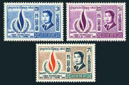 Cambodia 201-203,MNH.Michel 244-246. Human Rights Year 1968.Flame. - Cambodia