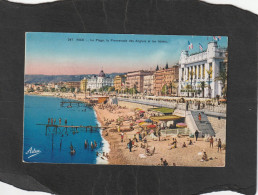 128998         Francia,      Nice,   La   Plage,  La  Promenade  Des  Anglais  Et  Les  Hotels,   NV(scritta) - Multi-vues, Vues Panoramiques