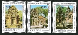 Cambodia 1621-1623,MNH.Michel 1714-1716. Khmer Culture,1997.Bantea Srei Temple. - Cambodge