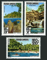 Cambodia 123-125, MNH. Mi 155-157. Views 1963. Tonsay Lake,Popokvil Falls,Beach. - Camboya