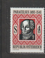 Austria 1991 Paracelcus - Doctor And Philosopher MNH - Medicina