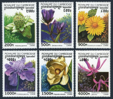 Cambodia 1758-1763,1764,MNH. Flowers 1998. - Cambodia